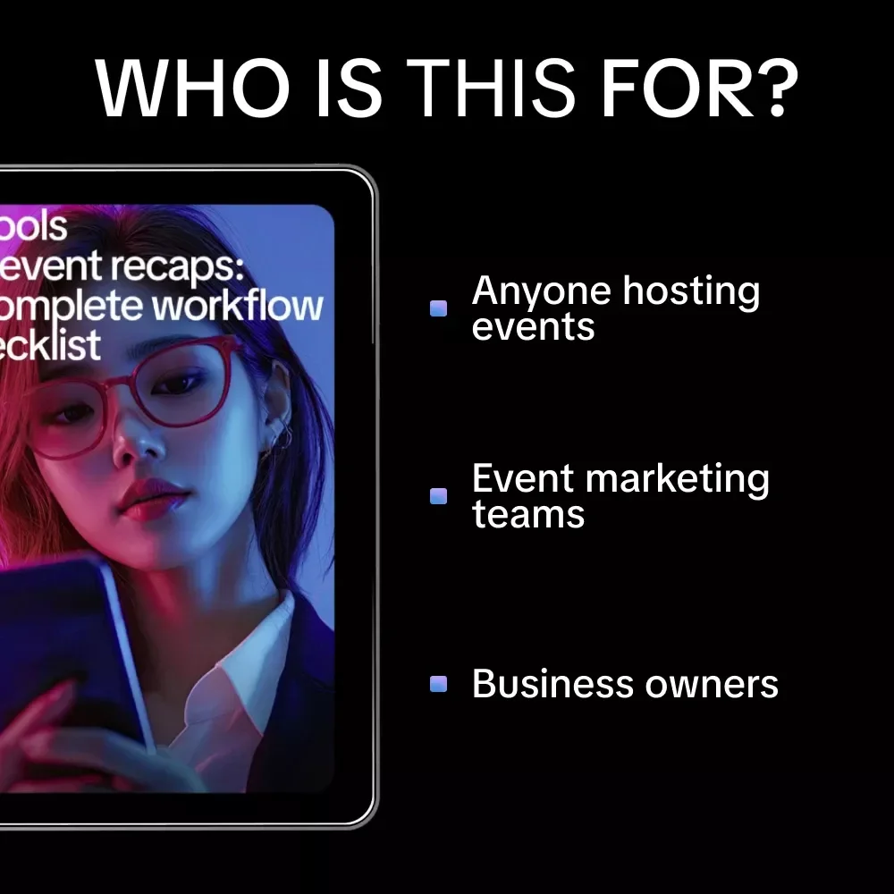 AI Tools for Event Recaps: A Complete Workflow Checklist – Step-by-Step Guide on how to use ai for event recaps, Content Creators & Event Pros Digital Download