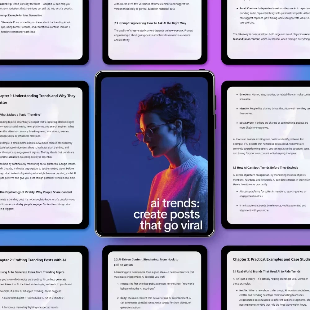 AI Trends: Create Posts That Go Viral – Step-by-Step AI Content Guide for Social Media Growth, Virality Psychology, and ways to create trending topic posts with ai