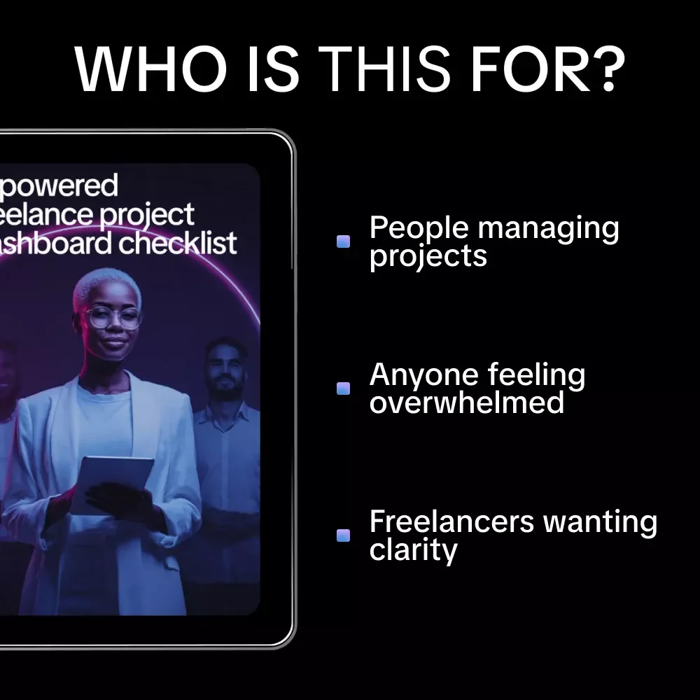 AI-Powered Freelance Project Dashboard Checklist | ai to set up a freelance project dashboard | Digital Download for Freelancers & Creators
