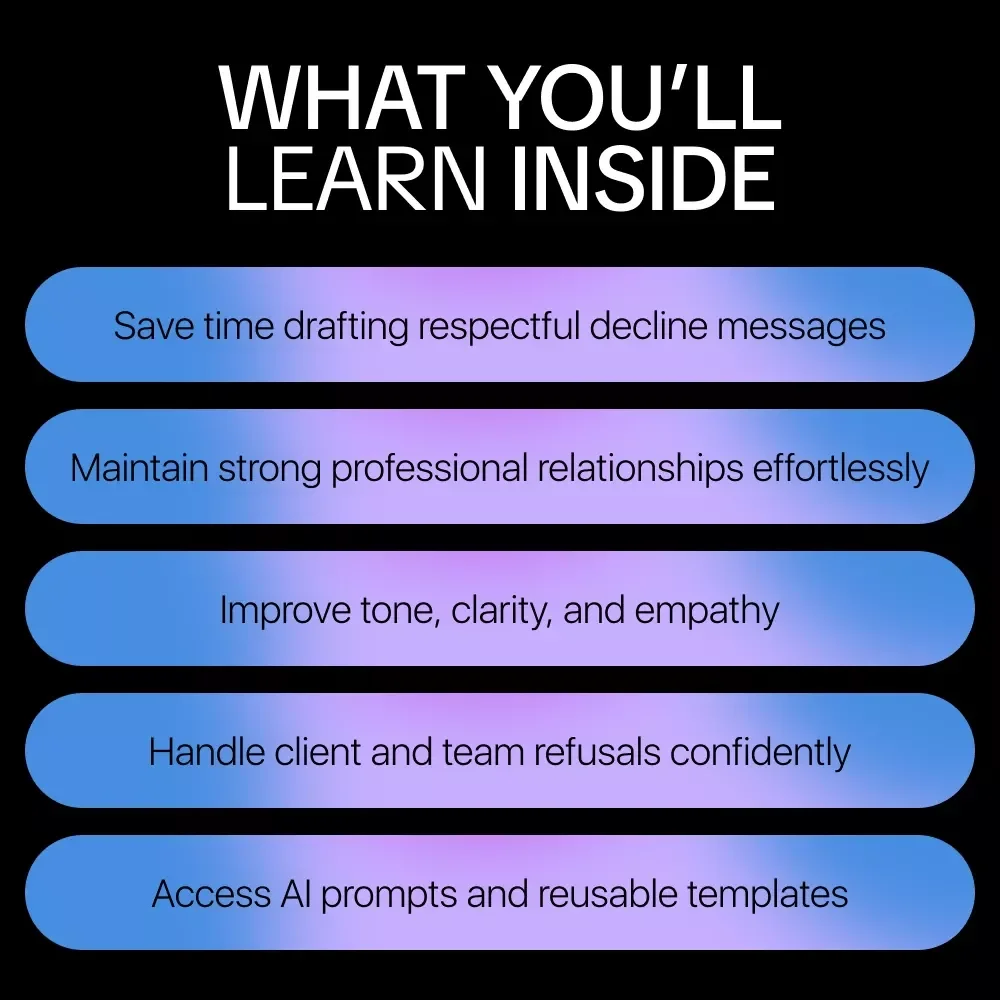 How AI Can Craft Polite Decline Messages | eBook Guide on How AI Can Write Polite Decline Messages for Professional Communication