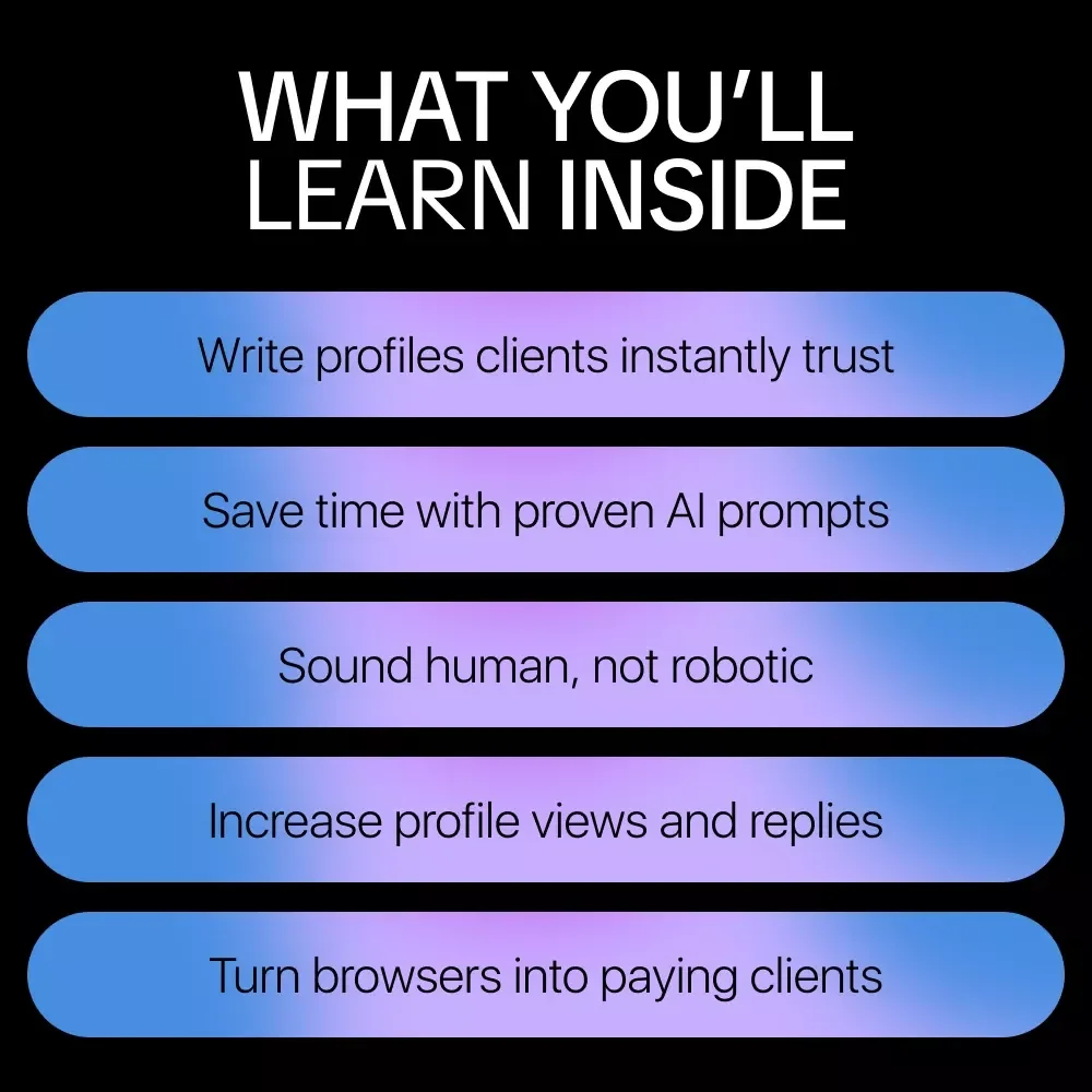 AI-Powered Profiles: How to Attract Clients | Smart Guide Using ai to write a freelance profile that attracts clients | Digital Download for Freelancers