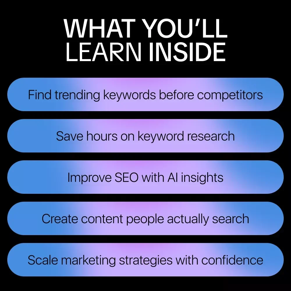Smart Keywords, Smarter Marketing with AI – Digital Guide to ai tools that find trending keywords, SEO Trends & AI Marketing Strategy
