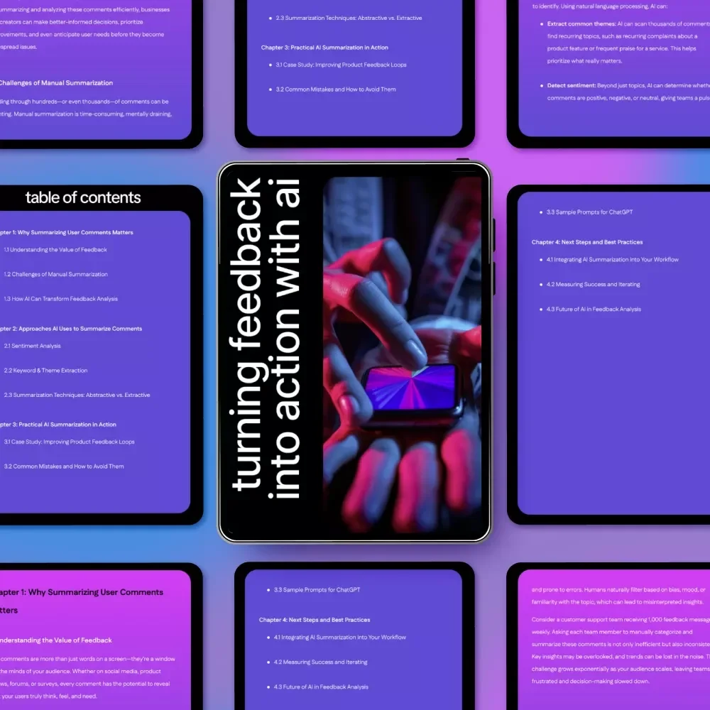 Turning Feedback into Action with AI – Practical Guide on Ways AI Can Summarize User Comments for Smarter Insights
