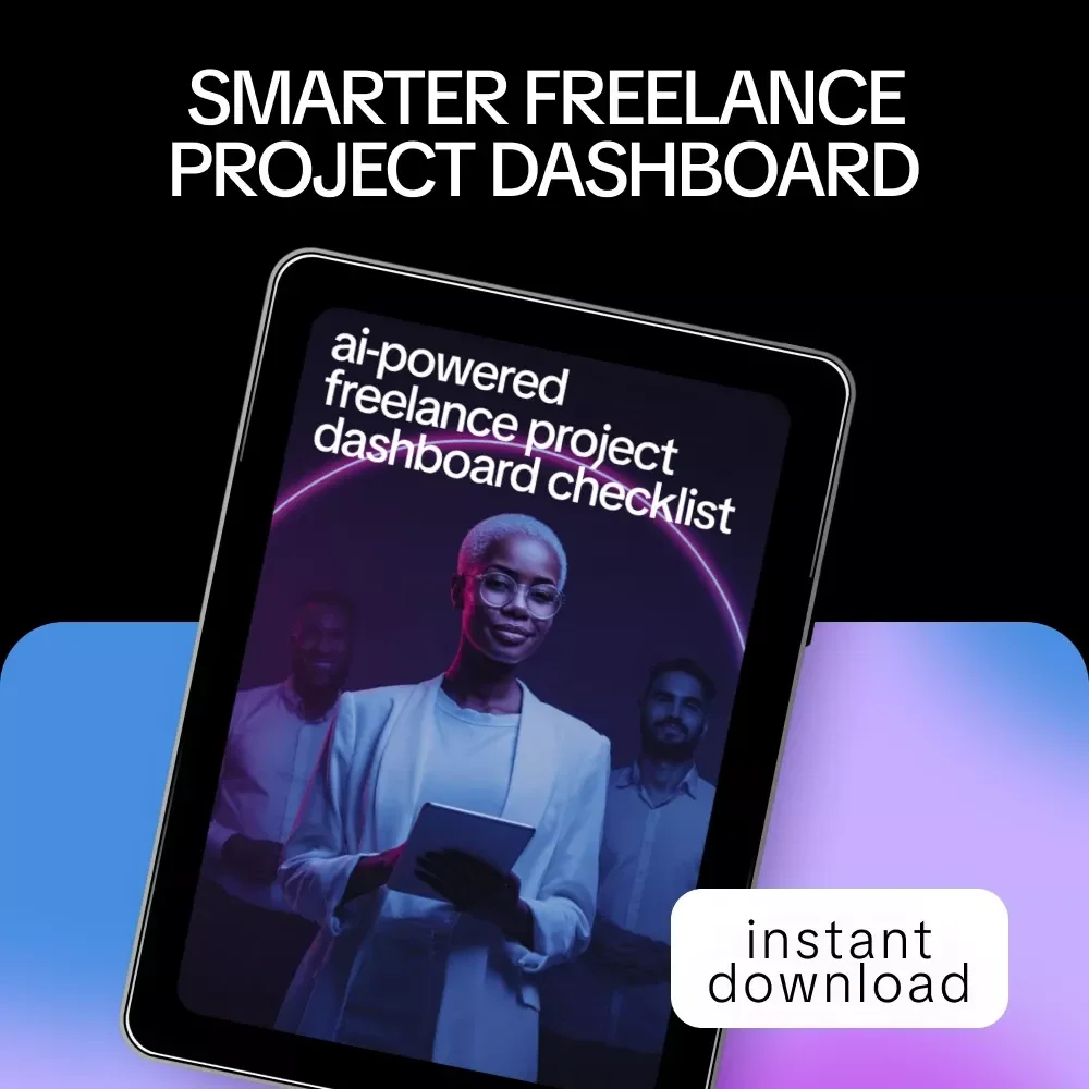 AI-Powered Freelance Project Dashboard Checklist | ai to set up a freelance project dashboard | Digital Download for Freelancers & Creators
