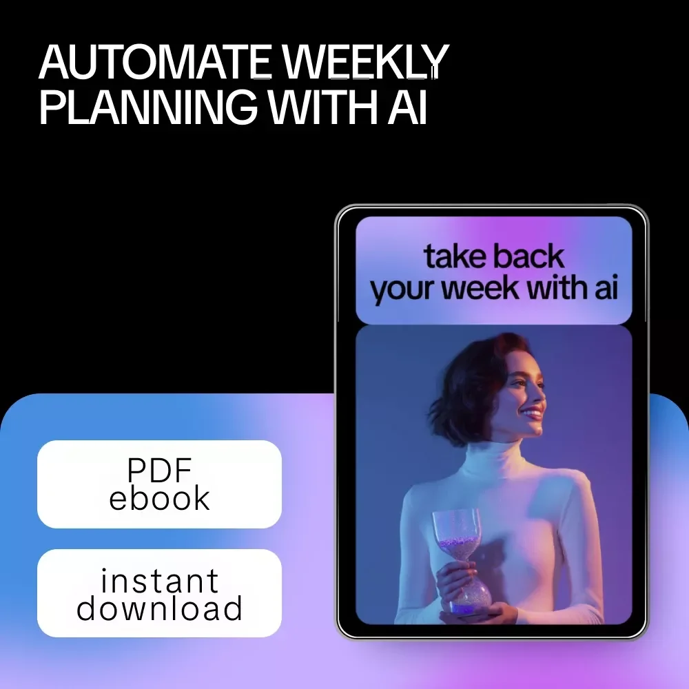 Take Back Your Week with AI: How AI Can Automate Weekly Planning Tasks for Stress-Free Productivity | eBook, Guide, Checklist