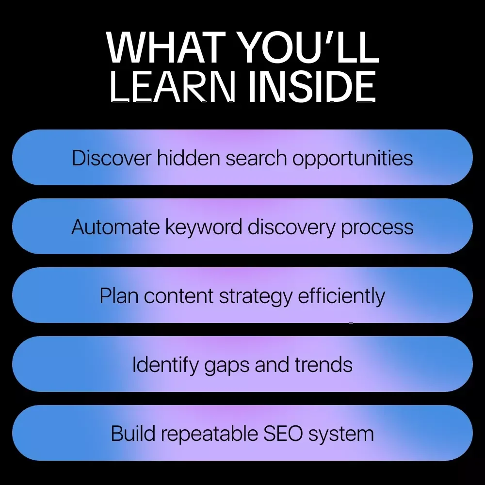 Turn Search Insight Into Results With AI – Ultimate eBook Guide on How to Use AI to Find Related Search Queries for SEO Success