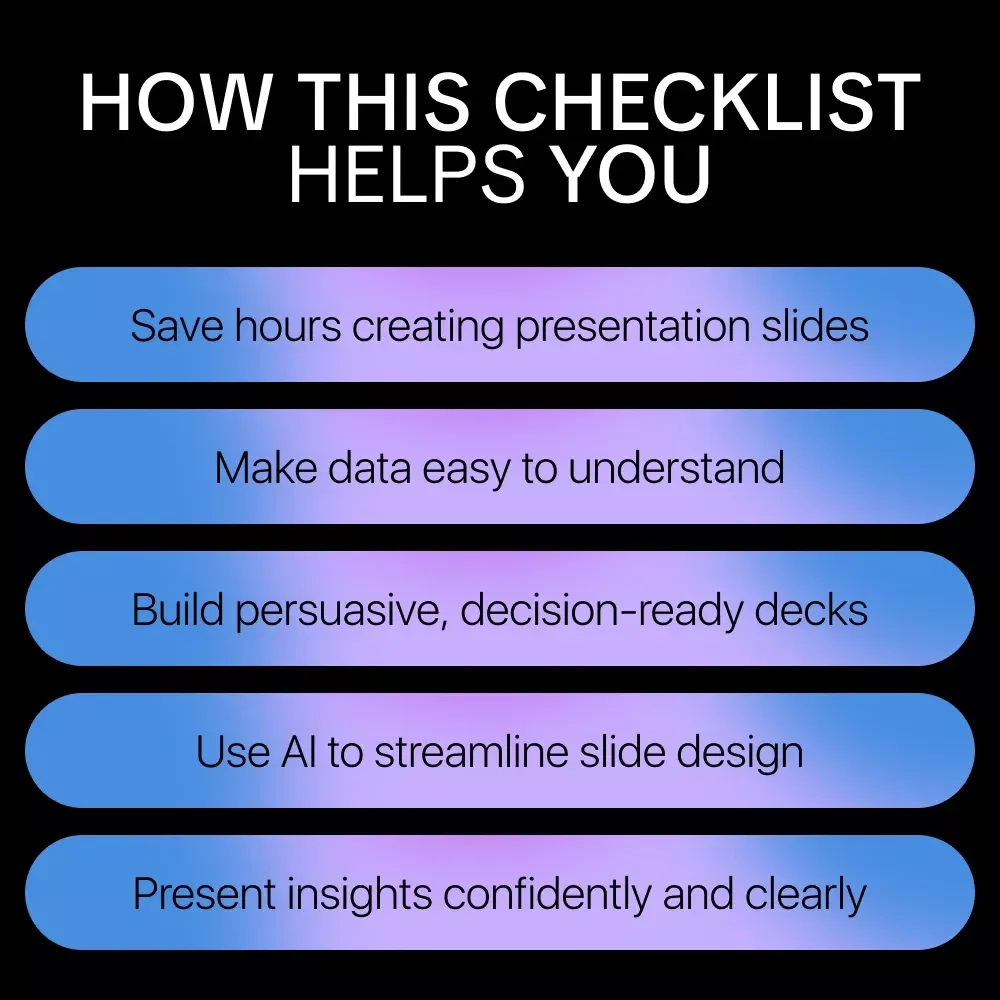 Using AI to Create Presentation Slides – Checklist for Turning Data into Visual Stories with AI to Create Presentation Slides from Data