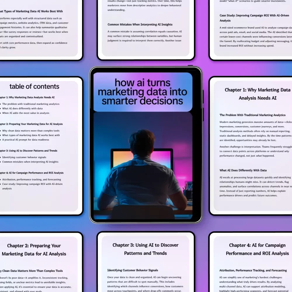 How AI Turns Marketing Data Into Smarter Decisions – AI for Marketing Data Analysis eBook