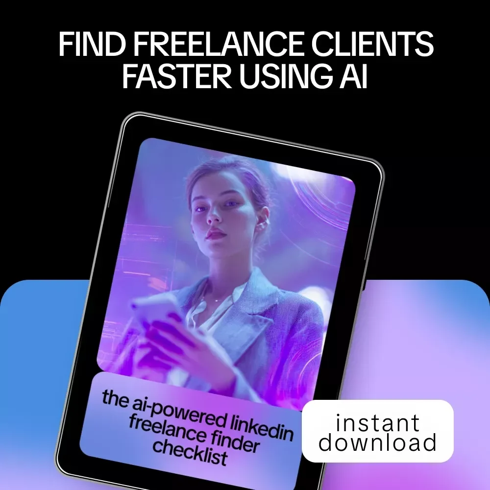 The AI-Powered LinkedIn Freelance Finder Checklist | AI for Finding Freelance Jobs on LinkedIn | Digital Checklist for Freelancers