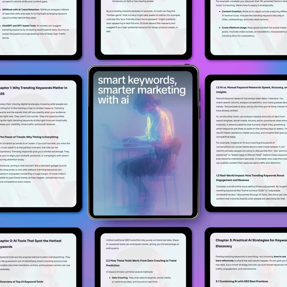Smart Keywords, Smarter Marketing with AI – Digital Guide to ai tools that find trending keywords, SEO Trends & AI Marketing Strategy