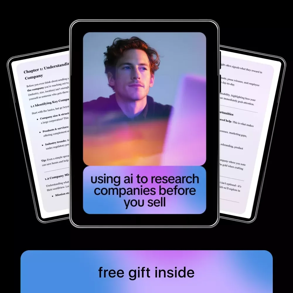 Using AI to Research Companies Before You Sell – eBook Guide for Using AI to Research Companies Before Pitching, Sales Prospecting, and Tailored Pitches