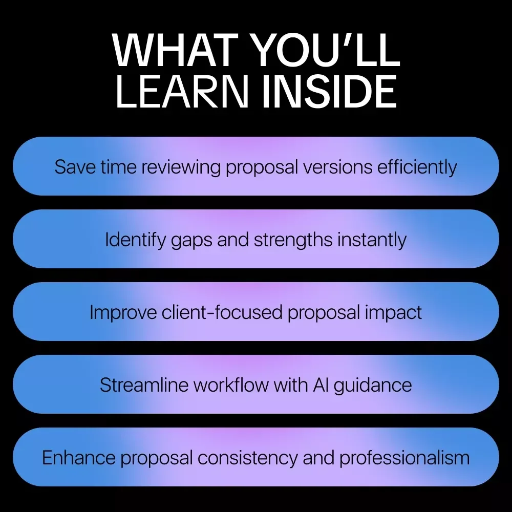 Compare and Improve Business Proposals with AI – eBook Guide on How to Ask AI to Compare Proposal Versions for Smarter, Faster Proposal Optimization