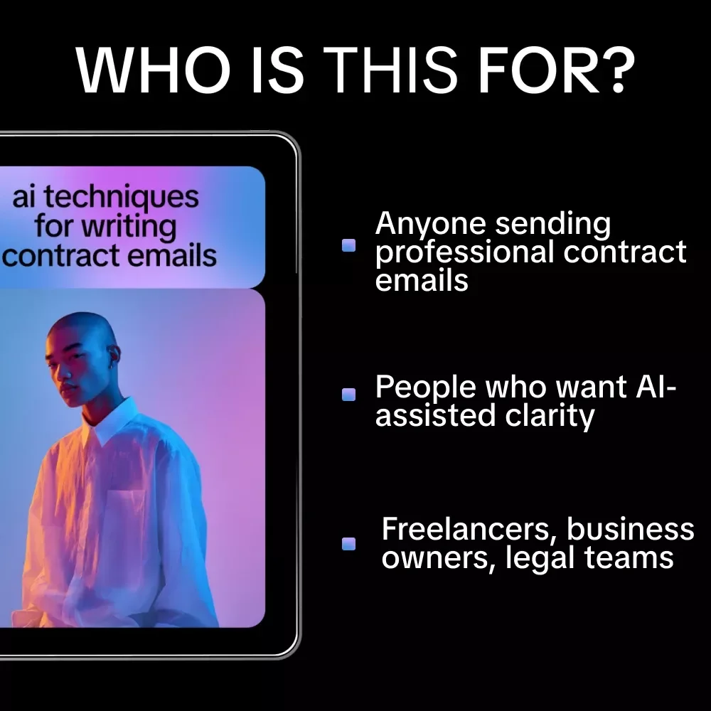 AI Techniques for Writing Contract Emails – Digital Guide, eBook, Checklist for Clear, Professional Contract Communication