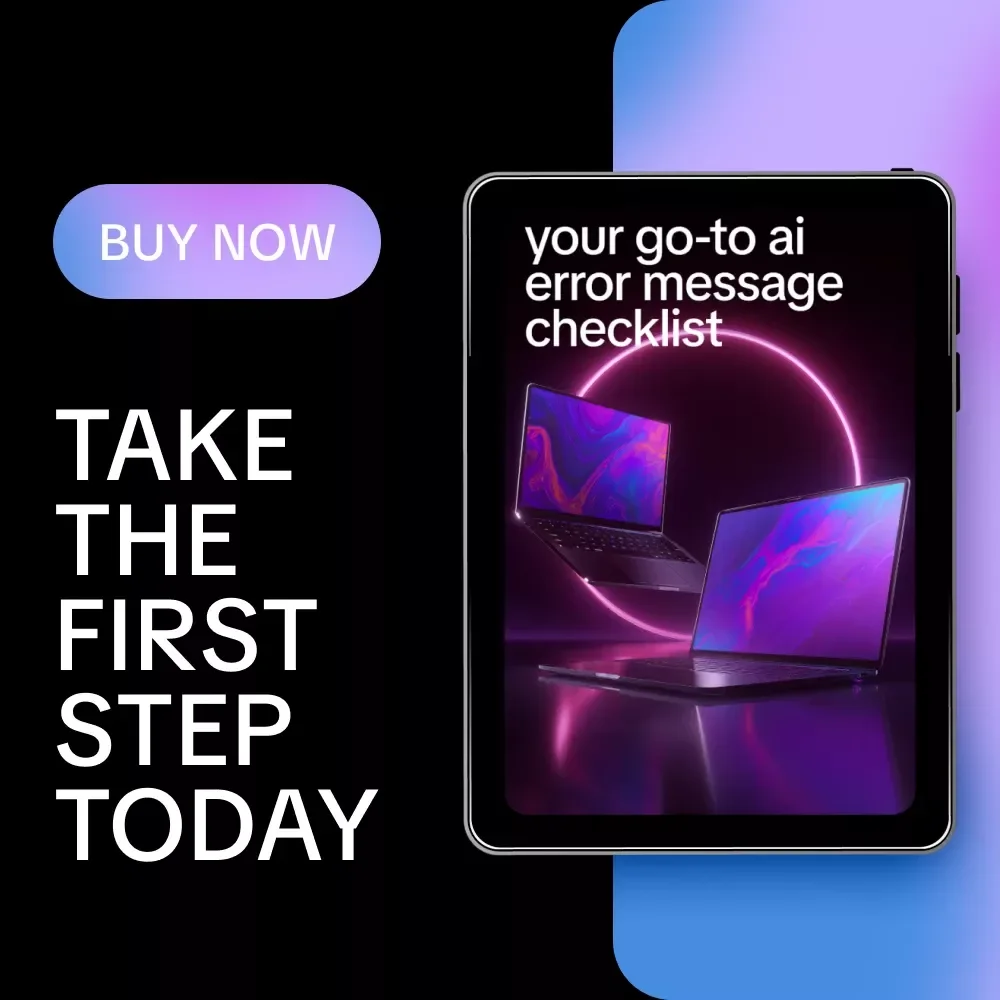 Your Go-To AI Error Message Checklist – AI Troubleshooting Guide, Debugging Workflow, Developer & Creator Digital Download