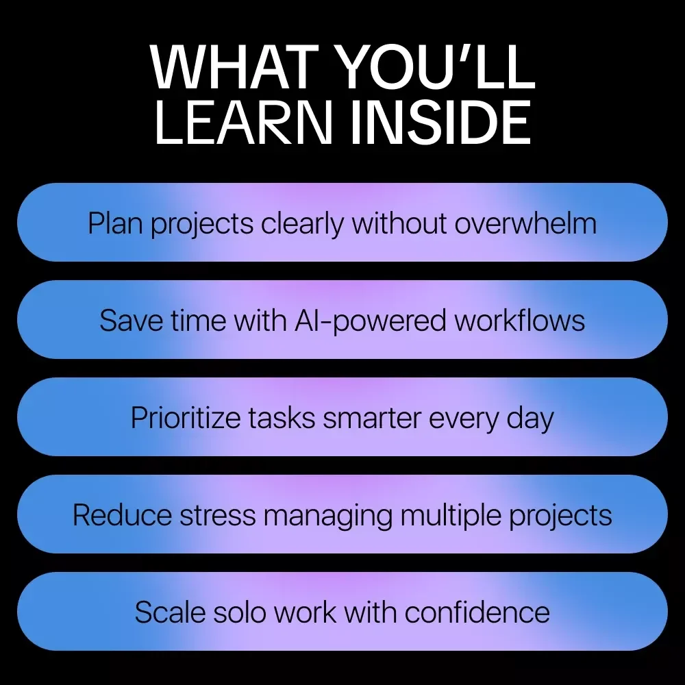 Solo + AI: Your Ultimate Project Management Companion | AI Project Management Guide for Freelancers, Creators & Solopreneurs | Digital Download eBook