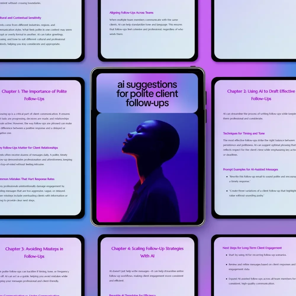 AI Suggestions for Polite Client Follow-Ups | Professional Guide for Courteous Client Emails, Smart AI Messaging Prompts & Scalable Follow-Up Systems