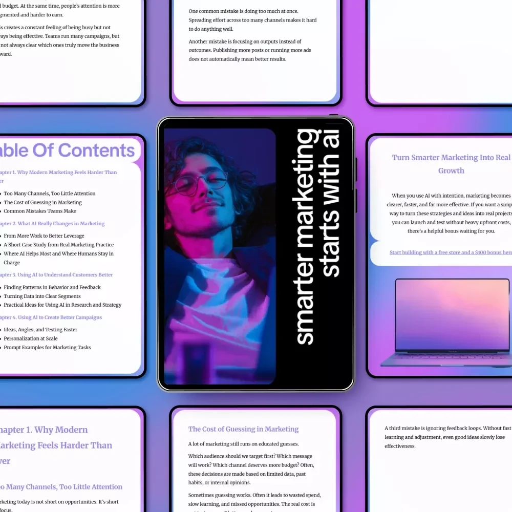 Smarter Marketing Starts with AI | Practical Ebook on AI Advantages for Marketing Explained | Modern Marketing Strategy Guide for Growth