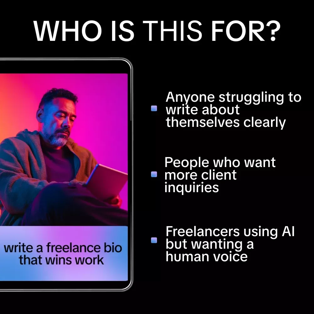 Write a Freelance Bio That Wins Work – AI-Powered Freelance Bio Guide, Client-Winning About Me Template, Upwork & LinkedIn Bio eBook