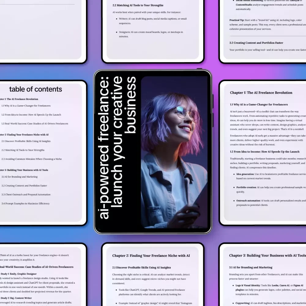AI-Powered Freelance: Launch Your Creative Business | Smart Guide for Using AI to Start a Freelance Business, Digital Download for Creatives & Entrepreneurs