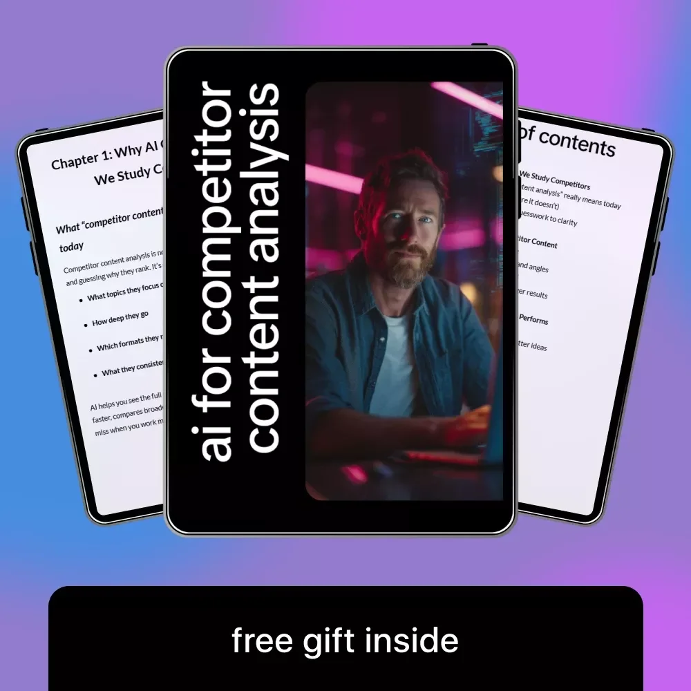 AI for Competitor Content Analysis – Smart AI Marketing Guide, Content Research eBook, Digital Download for Creators & Businesses