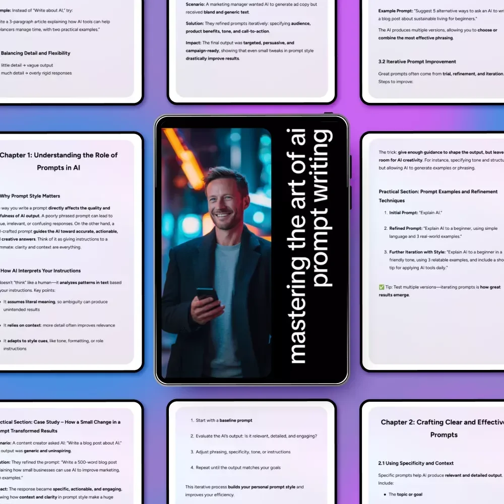 Mastering the Art of AI Prompt Writing: Expert Tips for Better AI Prompt Writing Style eBook