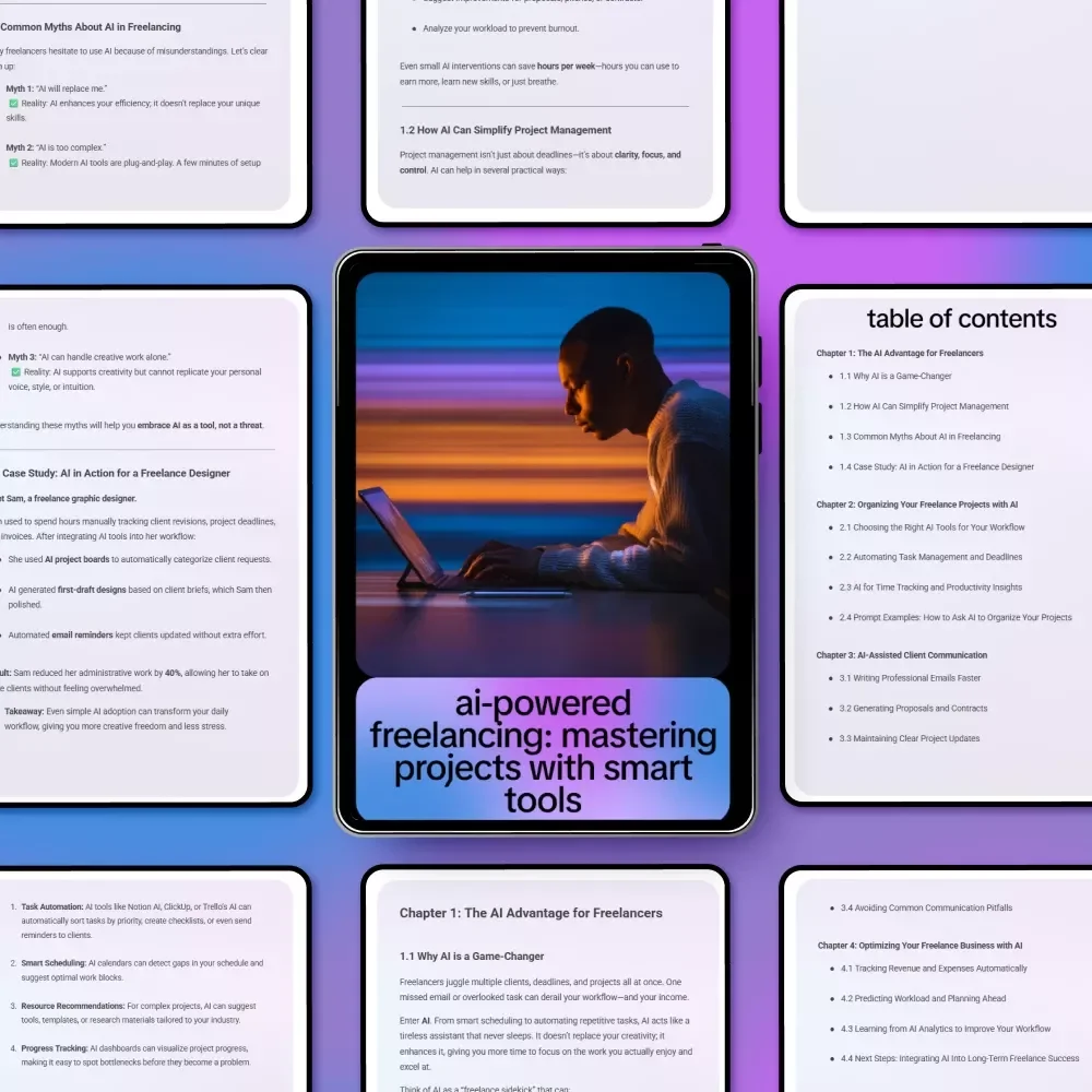 AI-Powered Freelancing: Mastering Projects with Smart Tools | Digital Guide for Freelancers, Project Management, Client Communication & Productivity