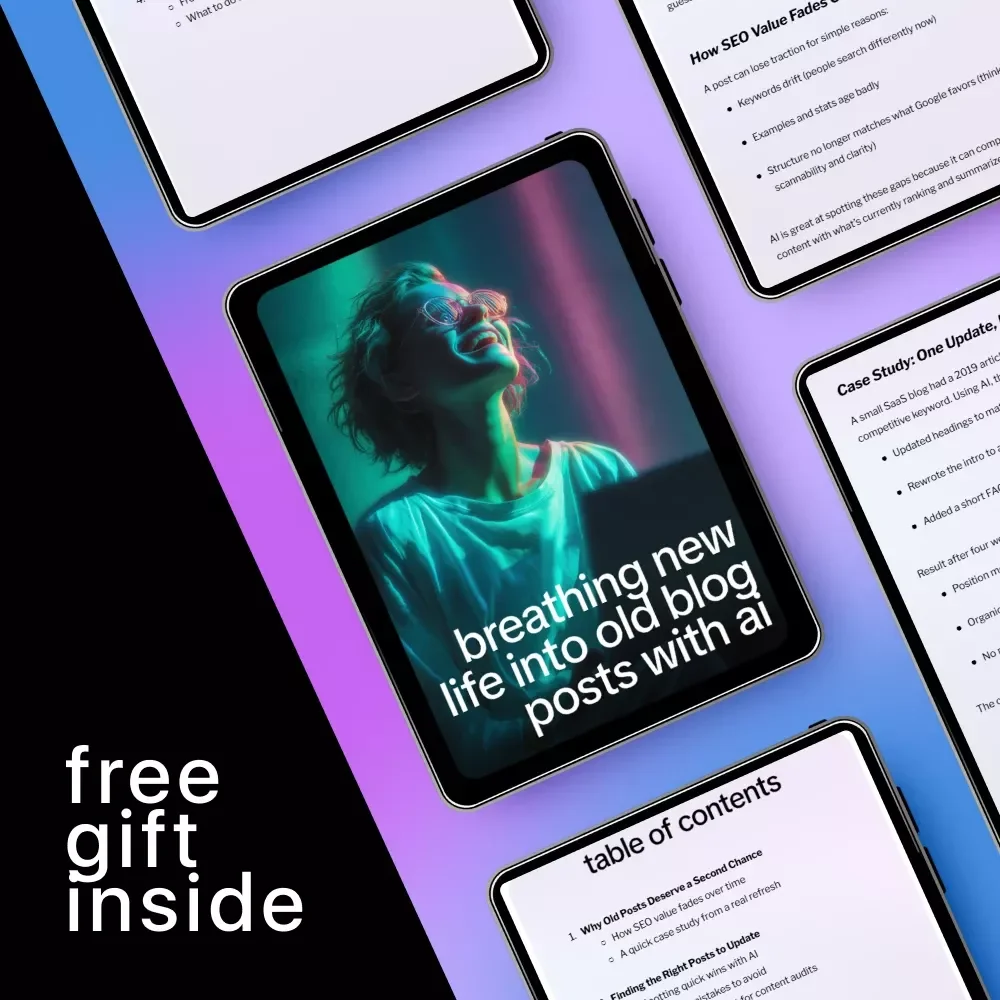 Breathing New Life Into Old Blog Posts With AI | Blog Content Refresh Guide, SEO Update Checklist, Digital Marketing eBook for Bloggers