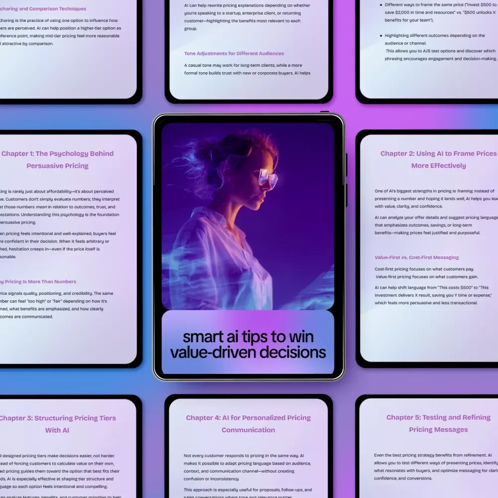 Smart AI Tips to Win Value-Driven Decisions | Ebook on Persuasive Pricing Psychology & AI Tips for Persuasive Pricing