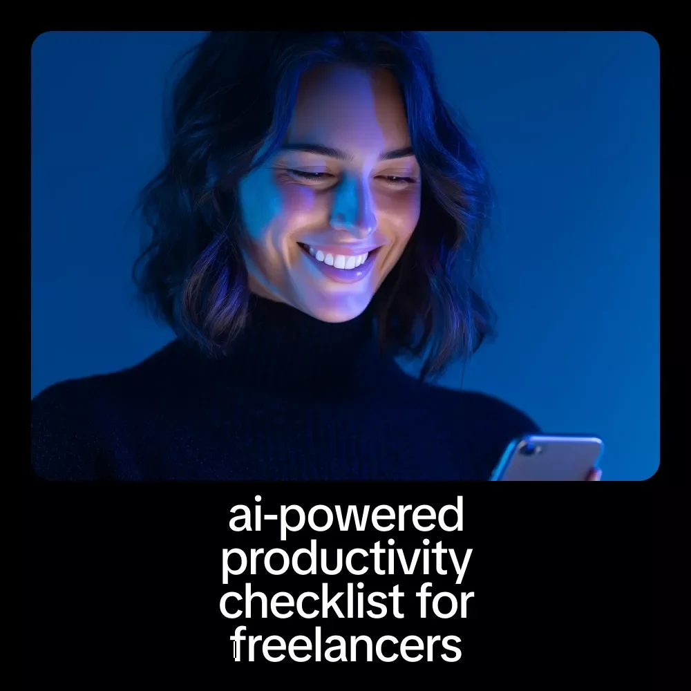 AI-Powered Productivity Checklist for Freelancers & Creators | Smart AI for Freelance Productivity Workflow, Time Management & Creative Systems