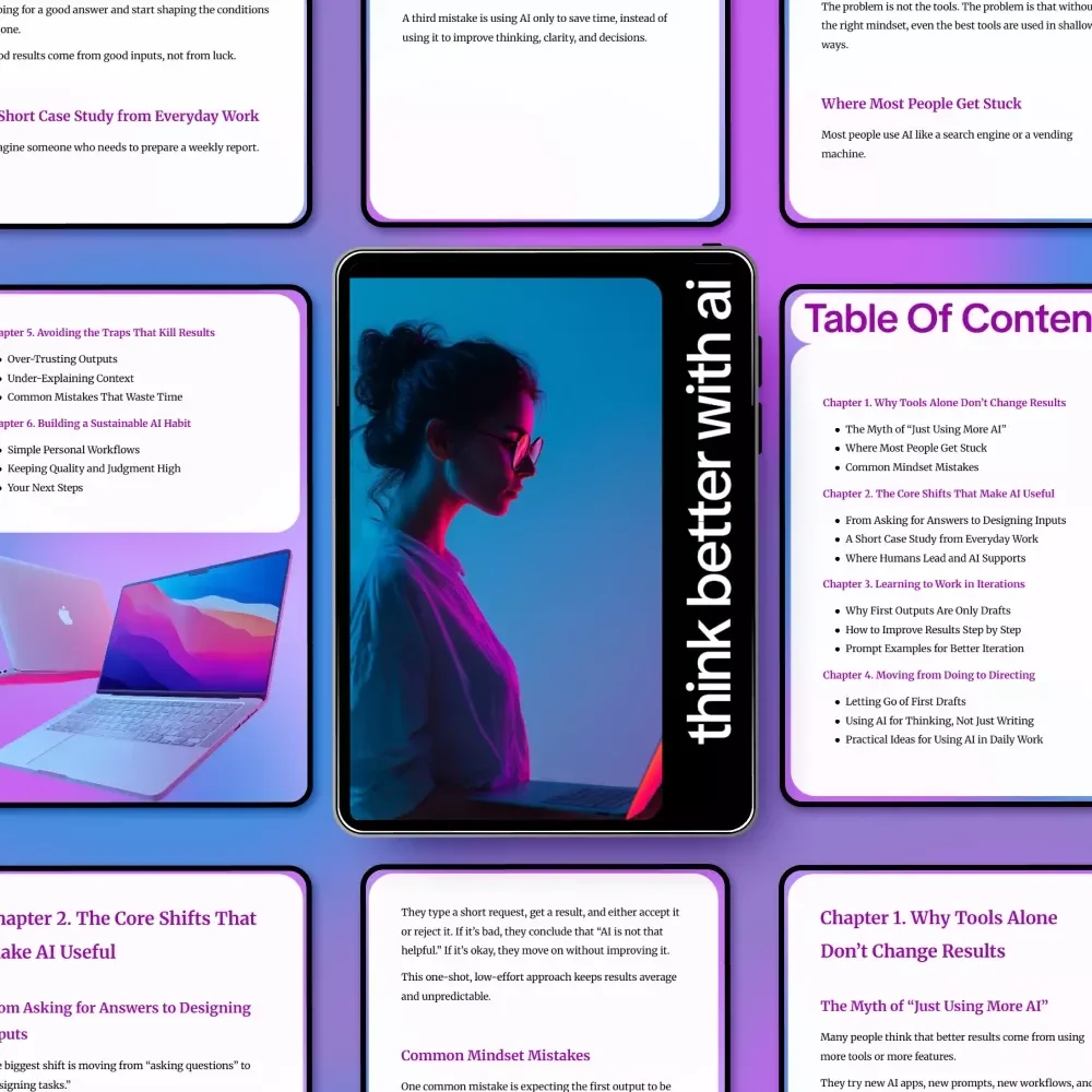 Think Better with AI: Practical Guide, eBook & Checklist for Smarter AI Workflows, Productivity, and Iterative Thinking