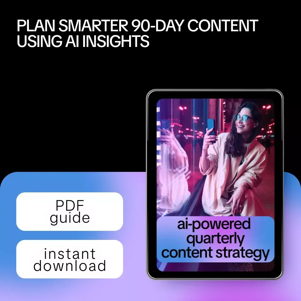 AI-Powered Quarterly Content Strategy Guide – Use AI to Generate a Quarterly Content Strategy for 90-Day Plans, Calendars, and Marketing Success