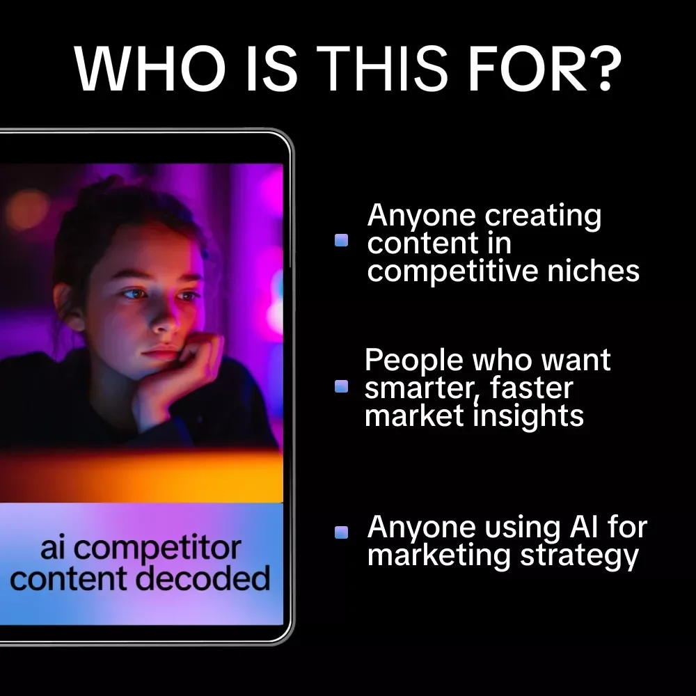 AI Competitor Content Decoded – AI Competitor Content Analysis Guide, Content Strategy eBook, Competitor Research Checklist, Digital Download for Marketers & Creators