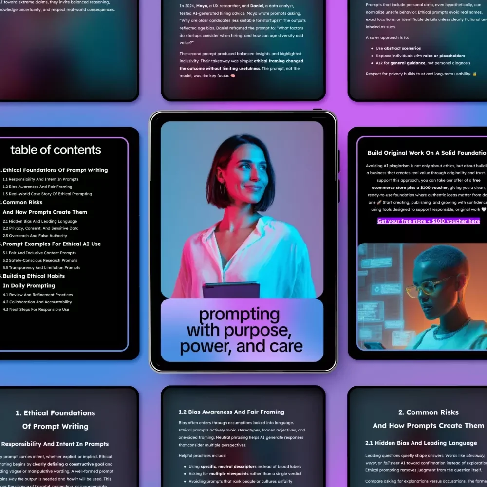 Prompting With Purpose, Power, and Care – Essential Guide to Prompt Writing for Ethical AI Use, Inclusive & Responsible Digital Practices