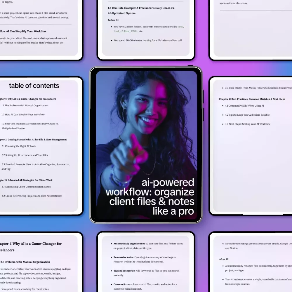 AI-Powered Workflow: Organize Client Files & Notes Like a Pro | Smart Guide for Freelancers Using AI to Organize Client Files and Notes
