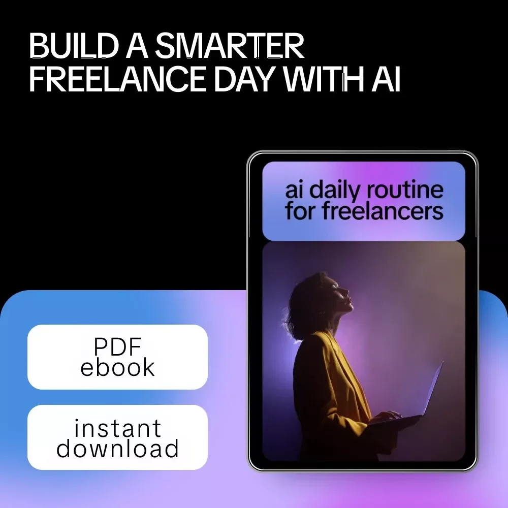 AI Daily Routine For Freelancers Ebook | Smart Productivity Guide for Modern Freelance Workflows | AI Daily Routine For Freelancers