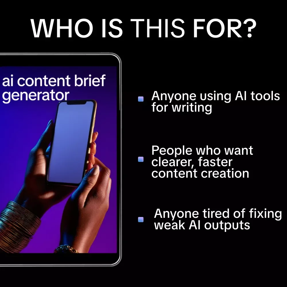 AI Content Brief Generator | AI Writing Guide for SEO Content, Blogging, Marketing & Social Media Planning