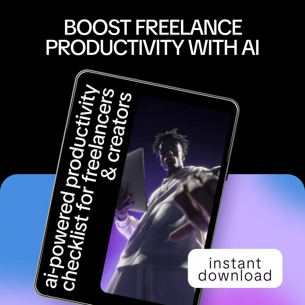 AI-Powered Productivity Checklist for Freelancers & Creators | Smart AI for Freelance Productivity Workflow, Time Management & Creative Systems