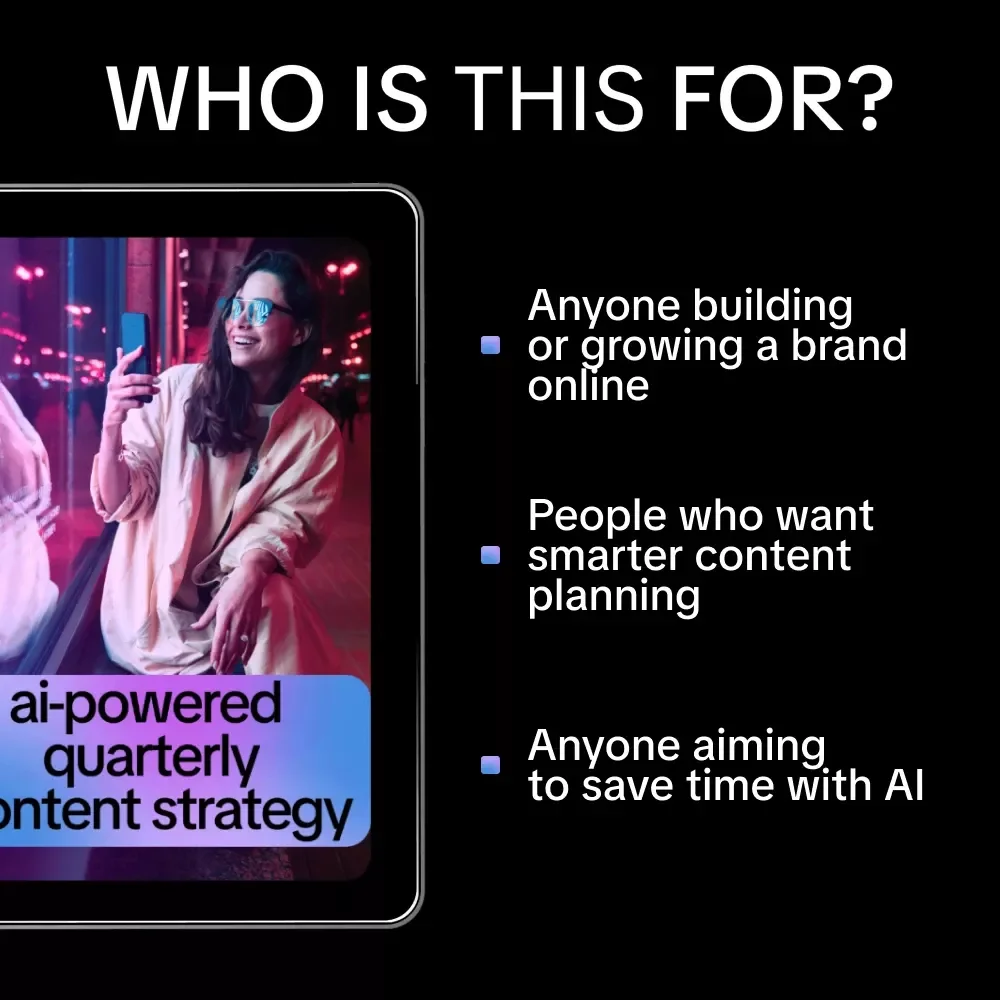 AI-Powered Quarterly Content Strategy Guide – Use AI to Generate a Quarterly Content Strategy for 90-Day Plans, Calendars, and Marketing Success
