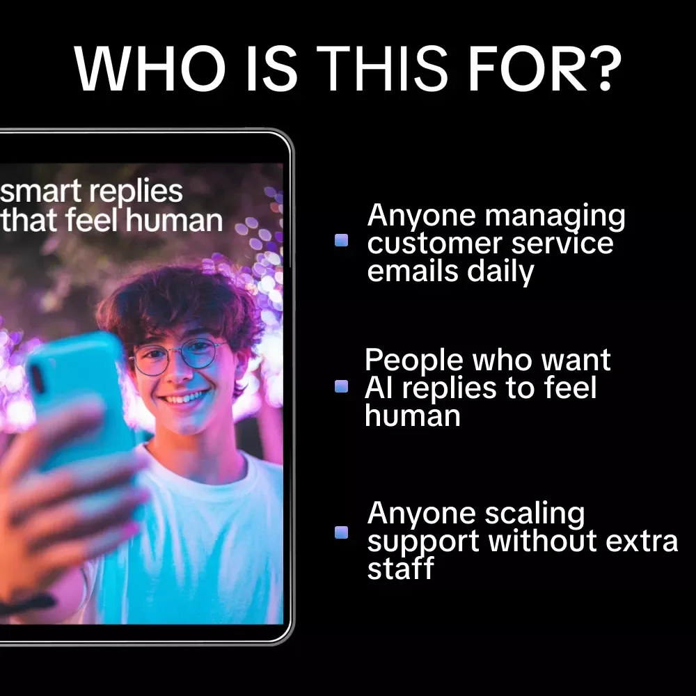 Smart Replies That Feel Human – AI Customer Service Email Guide, Human-Sounding Support Templates, Smart Reply Prompts & Email Writing eBook