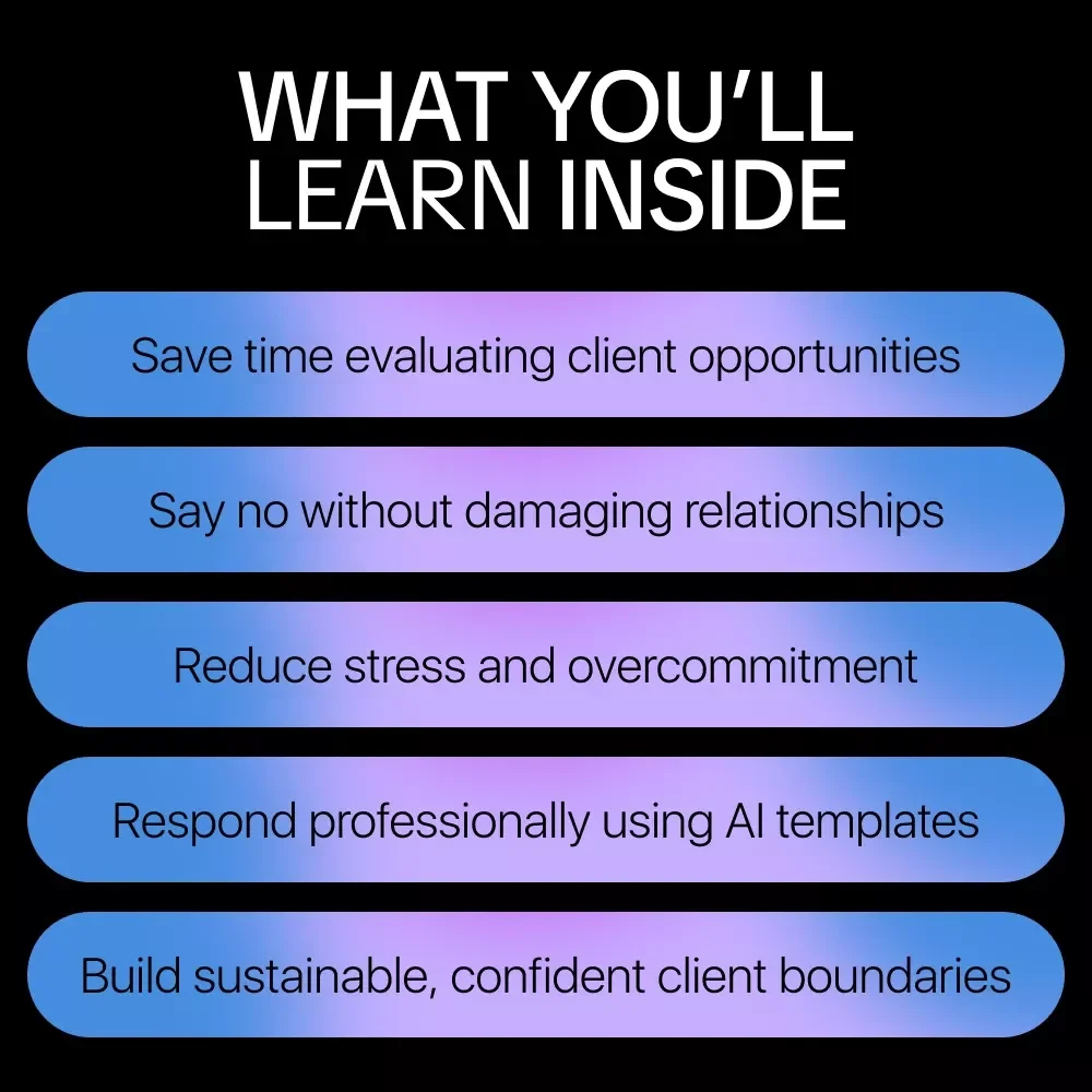 How Creators Use AI to Decline Client Projects Gracefully | AI Guide for Freelancers, Digital Download eBook, Creator Business Toolkit