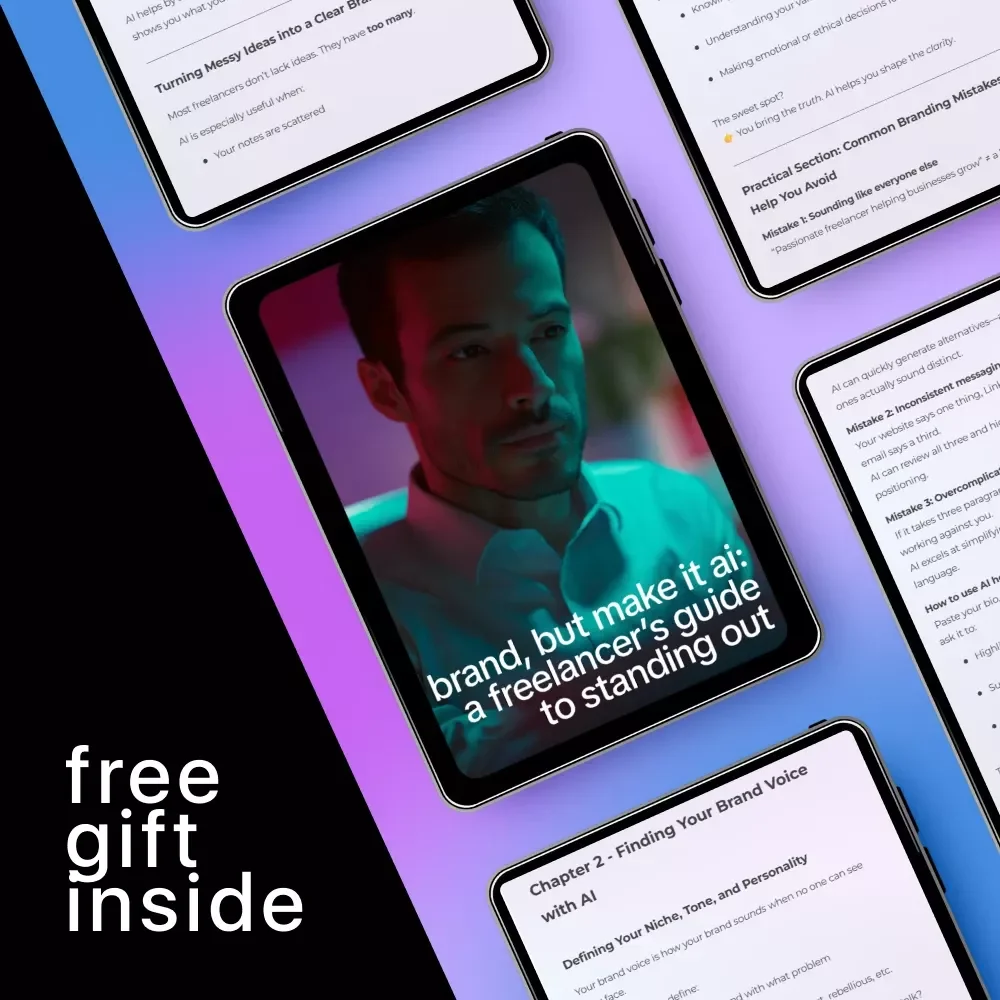 Brand, But Make It AI: A Freelancer’s Guide to Standing Out | AI Branding Guide for Freelancers, Digital Download eBook, Personal Brand Strategy with AI, Online Business Branding Toolkit