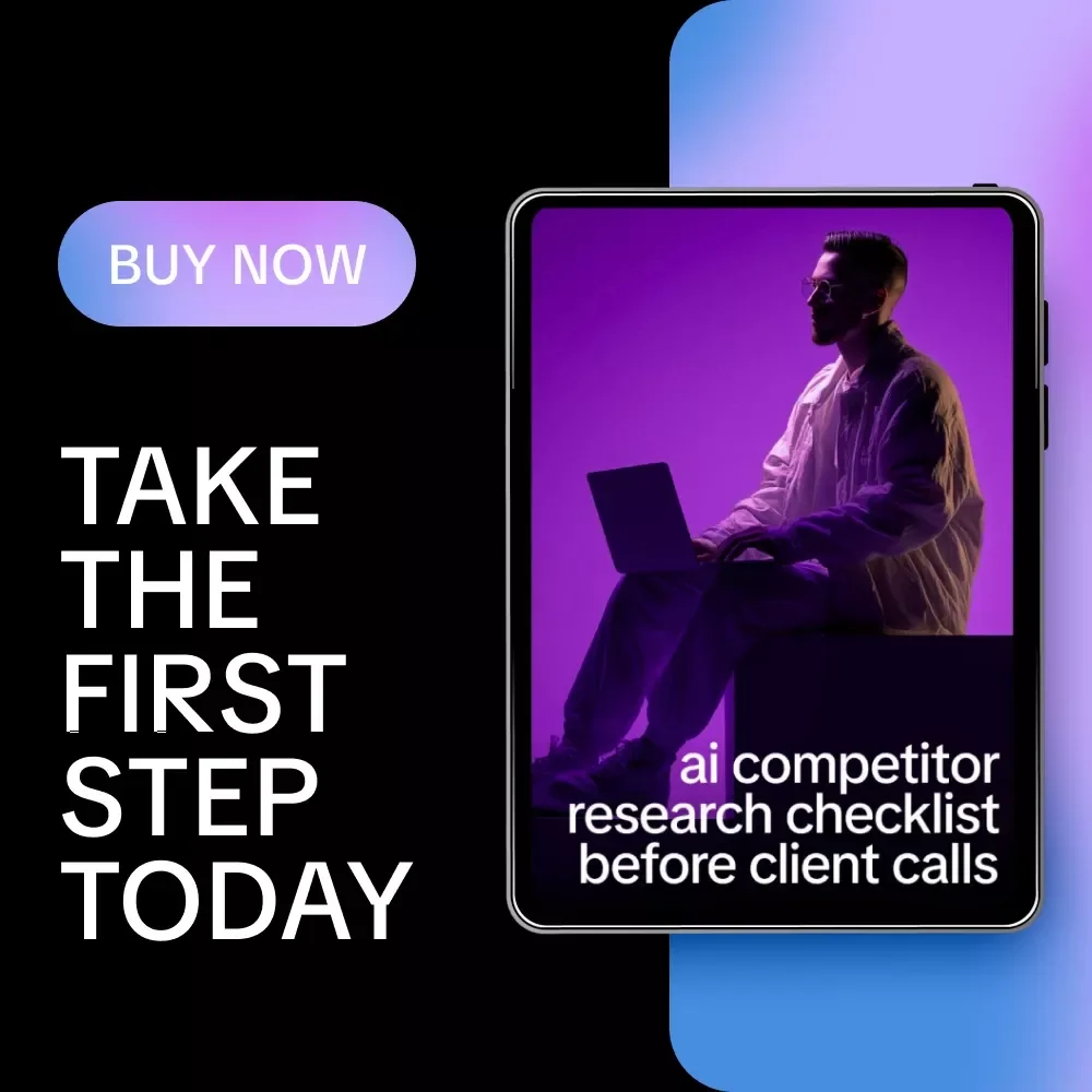 AI Competitor Research Checklist Before Client Calls – Digital Download to Use AI to Research Client's Competitors Before Call | Market Analysis Guide