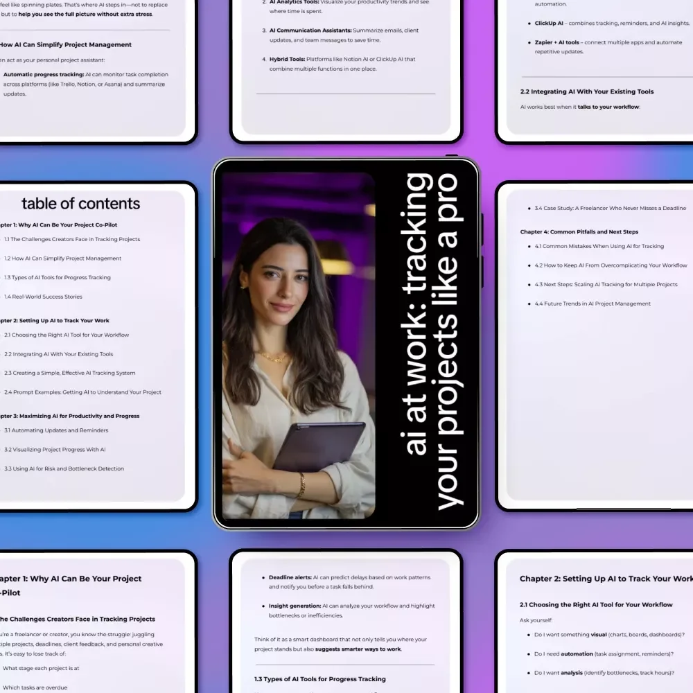 AI at Work: Tracking Your Projects Like a Pro – Smart Guide to ai for tracking project progress, Productivity Systems for Creators & Freelancers