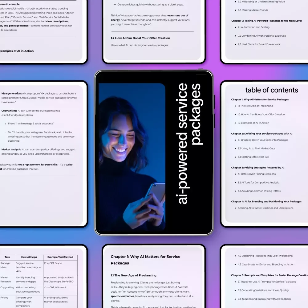 AI-Powered Service Packages – Digital Guide for Freelancers, Consultants & Creatives | Build, Price & Sell Smarter AI-Driven Offers