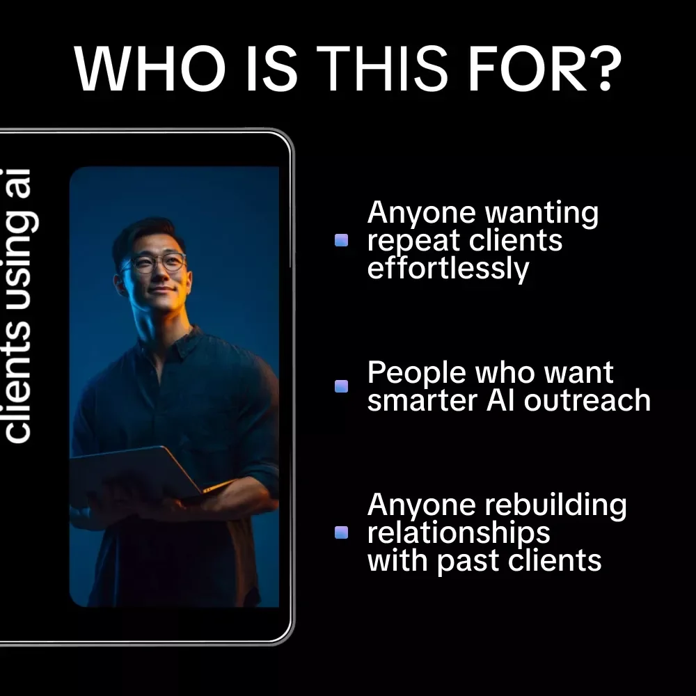 Reconnect with Past Clients Using AI | Smart Ebook Guide on ai to re engage past clients, Client Re-Engagement, Personalized Outreach & Automation for Coaches, Freelancers & Businesses