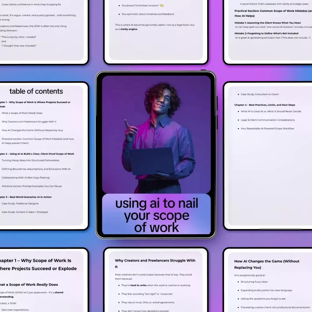 Using AI to Nail Your Scope of Work | Practical Guide for Freelancers & Creators | ai for scope of work documents