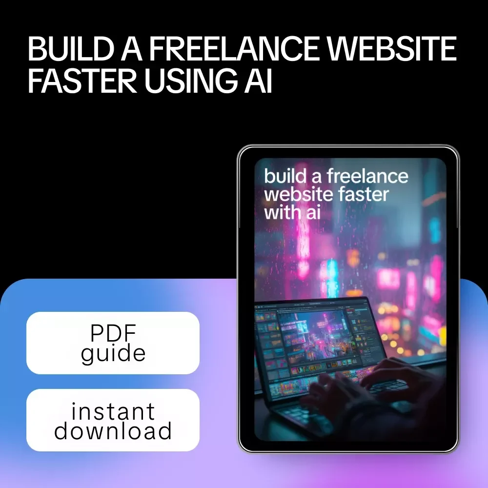 Build a Freelance Website Faster with AI | Freelance Website Guide, AI Website Planning eBook, Digital Download for Creators & Solopreneurs
