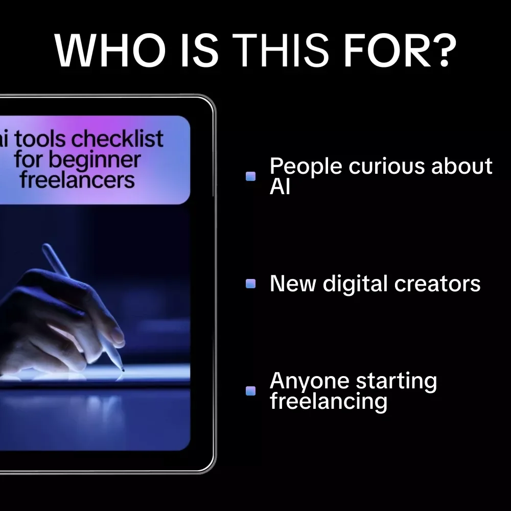 AI Tools Checklist for Beginner Freelancers | Easy Digital Checklist for Smart Freelancing, Productivity & ai tools for beginner freelancers