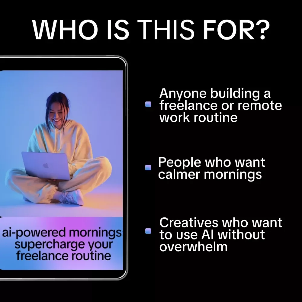 AI-Powered Mornings: Supercharge Your Freelance Routine | Digital Guide for Freelancers, AI Productivity eBook, Morning Routine Checklist, Work Smarter with AI