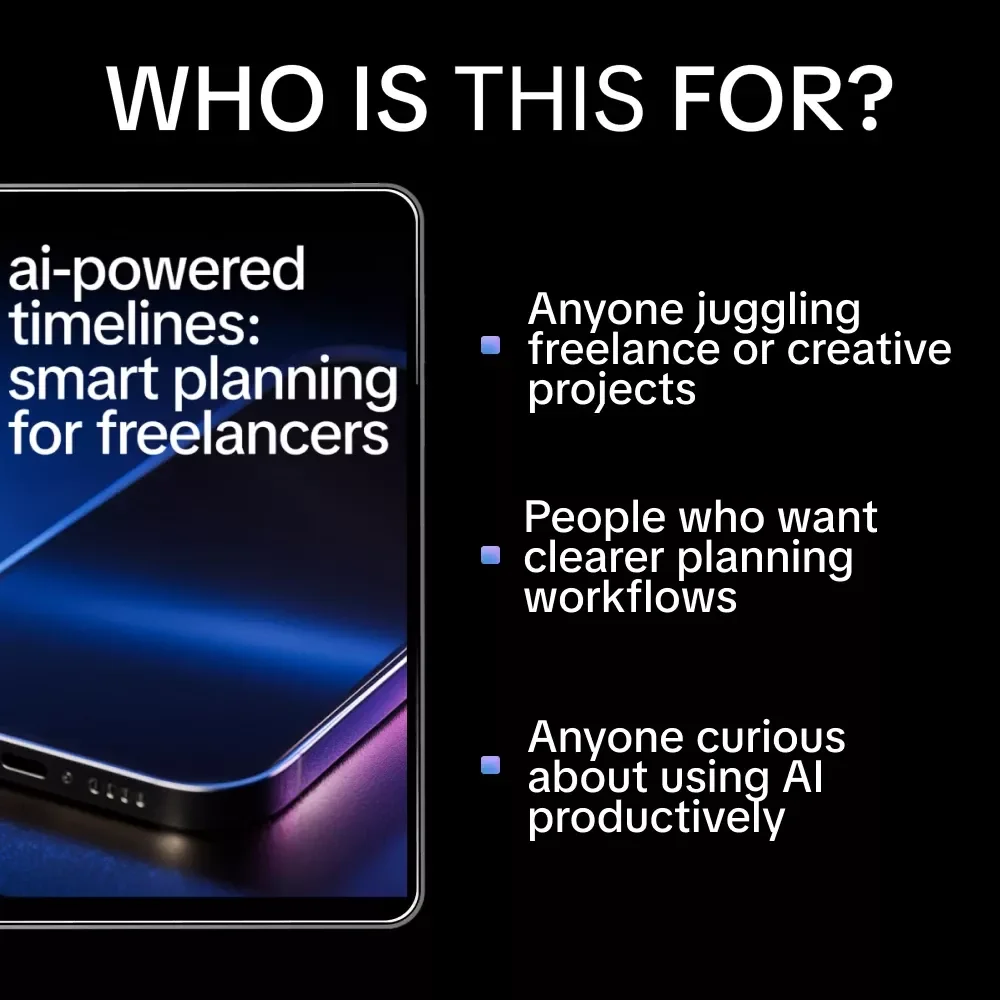 AI-Powered Timelines: Smart Planning for Freelancers – AI Project Planning Guide, Digital Download eBook for Freelancers, Creators & Consultants